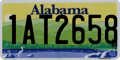 AL license plate 1AT2658