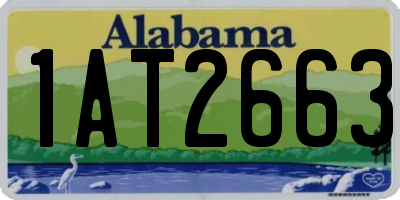 AL license plate 1AT2663