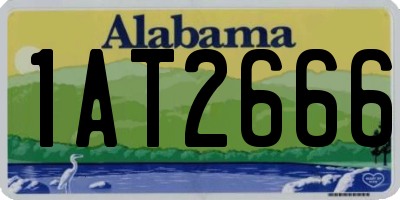 AL license plate 1AT2666