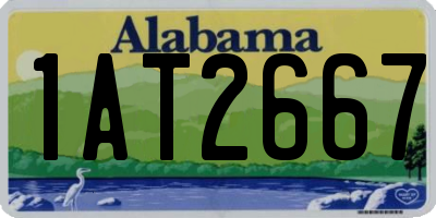 AL license plate 1AT2667