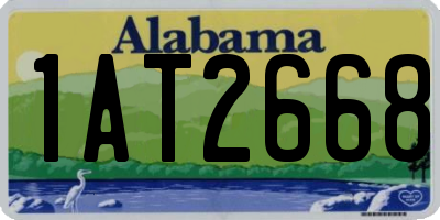 AL license plate 1AT2668