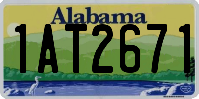 AL license plate 1AT2671