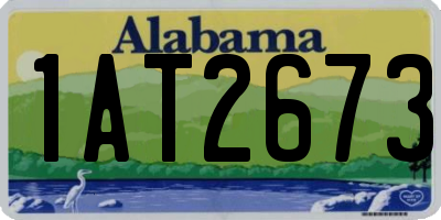 AL license plate 1AT2673
