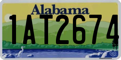 AL license plate 1AT2674