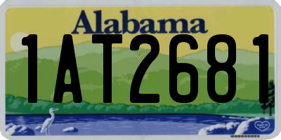 AL license plate 1AT2681