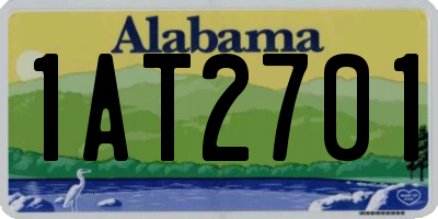 AL license plate 1AT2701