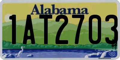 AL license plate 1AT2703