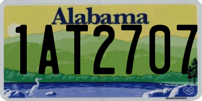 AL license plate 1AT2707