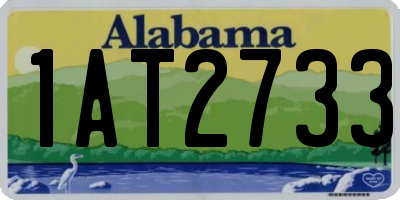 AL license plate 1AT2733