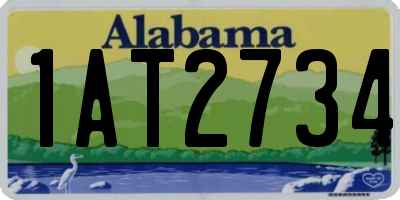 AL license plate 1AT2734