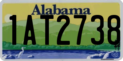 AL license plate 1AT2738