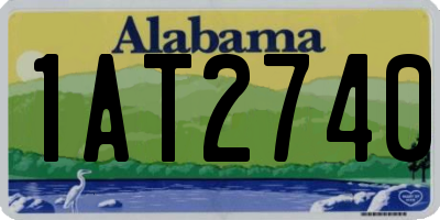 AL license plate 1AT2740