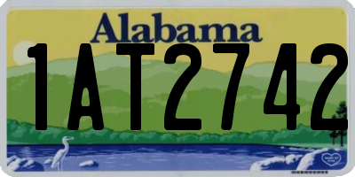 AL license plate 1AT2742