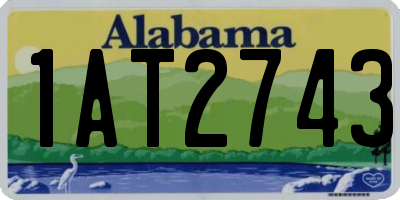 AL license plate 1AT2743