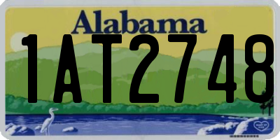AL license plate 1AT2748
