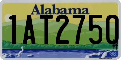 AL license plate 1AT2750