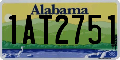 AL license plate 1AT2751