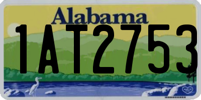AL license plate 1AT2753