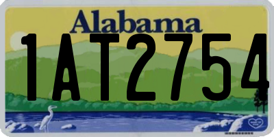 AL license plate 1AT2754