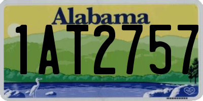 AL license plate 1AT2757