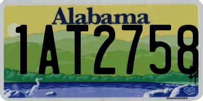 AL license plate 1AT2758