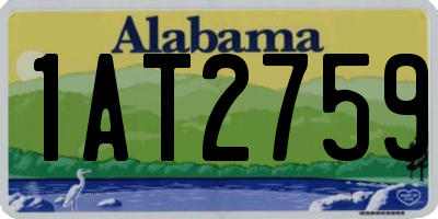 AL license plate 1AT2759