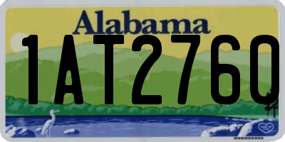 AL license plate 1AT2760
