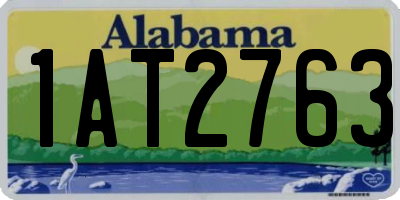 AL license plate 1AT2763