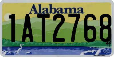 AL license plate 1AT2768