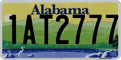 AL license plate 1AT2777