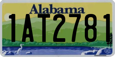 AL license plate 1AT2781