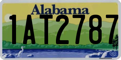 AL license plate 1AT2787