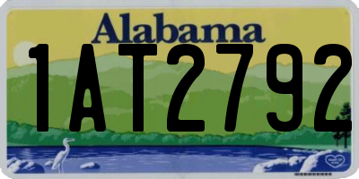 AL license plate 1AT2792