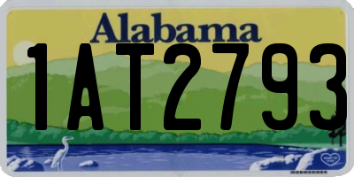 AL license plate 1AT2793