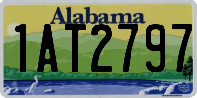 AL license plate 1AT2797