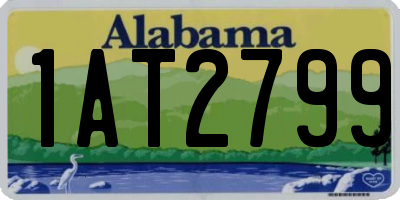 AL license plate 1AT2799