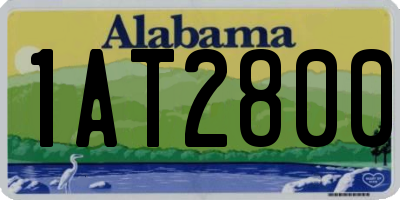 AL license plate 1AT2800