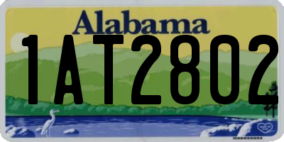 AL license plate 1AT2802