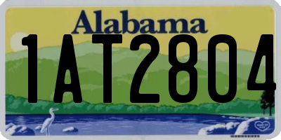 AL license plate 1AT2804