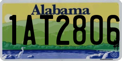 AL license plate 1AT2806