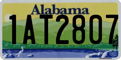 AL license plate 1AT2807