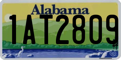 AL license plate 1AT2809