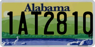 AL license plate 1AT2810