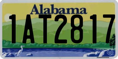 AL license plate 1AT2817