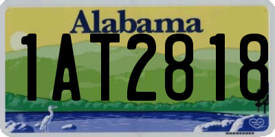 AL license plate 1AT2818