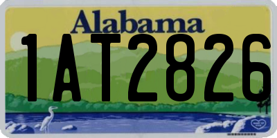 AL license plate 1AT2826