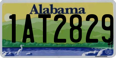 AL license plate 1AT2829