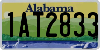 AL license plate 1AT2833
