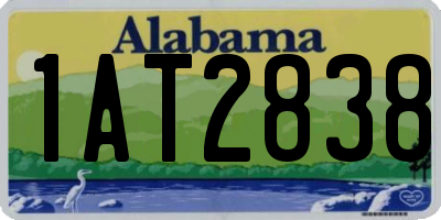 AL license plate 1AT2838
