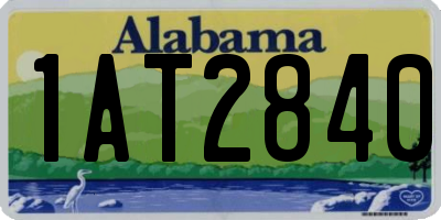 AL license plate 1AT2840